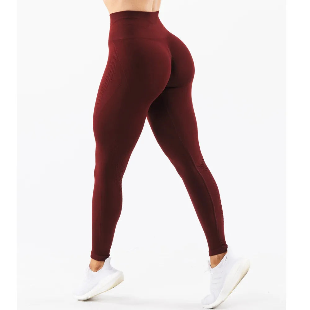 Xooie Fit high waisted active leggings in burgundy with a sleek design for optimal comfort and style