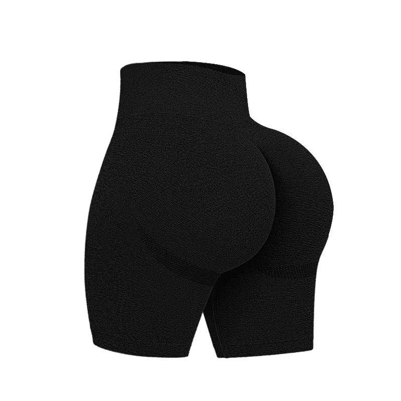Xooie Fit high waisted workout shorts in black designed for comfort and flexibility during exercise