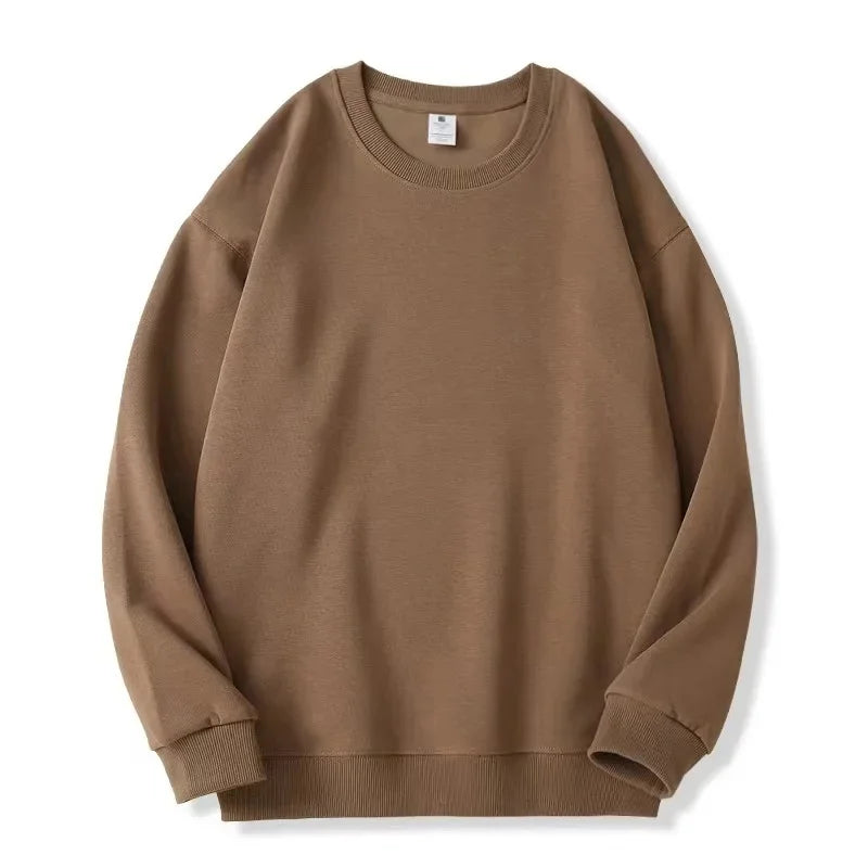 Xooie Fit oversized fleece sweatshirt for women in brown with relaxed fit and soft texture