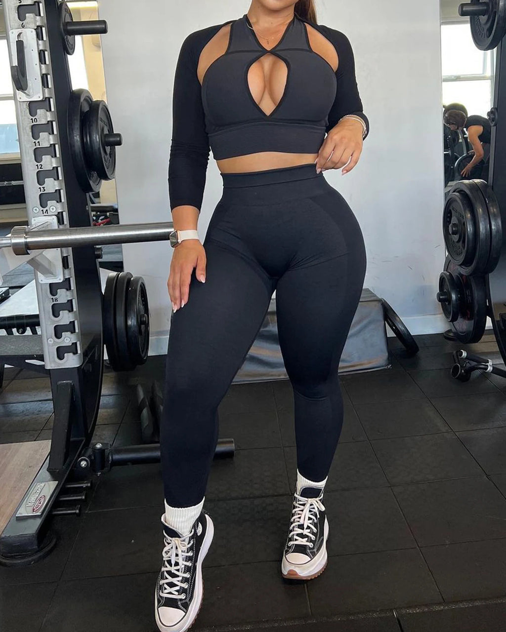Xooie Fit high intensity leggings for women in black, perfect for gym workouts and activewear