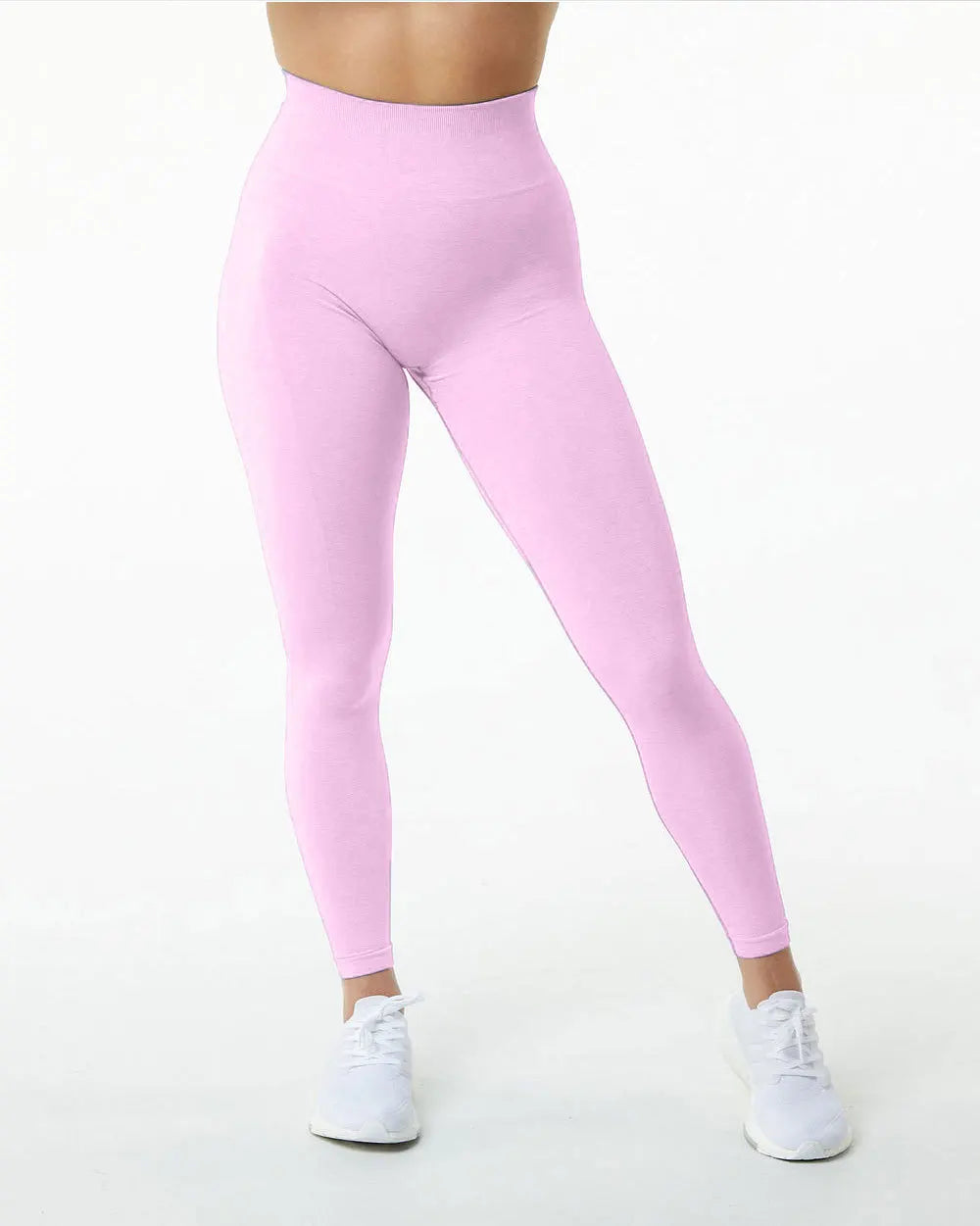 Xooie Fit high-waisted fitness leggings in soft pink for a stylish workout look