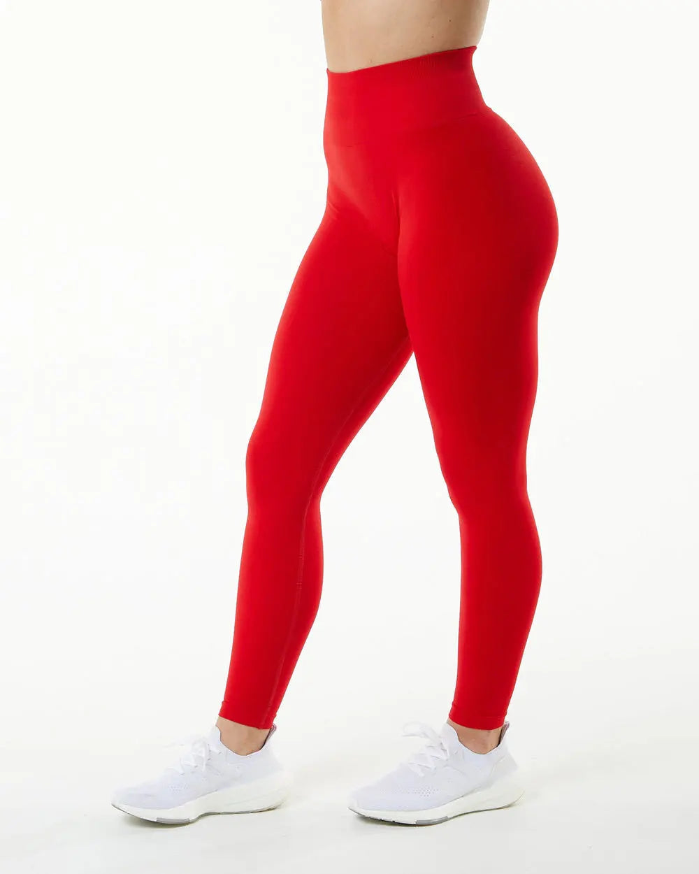Xooie Fit Red High-Waisted Fitness Leggings for Comfortable Workouts and Activewear