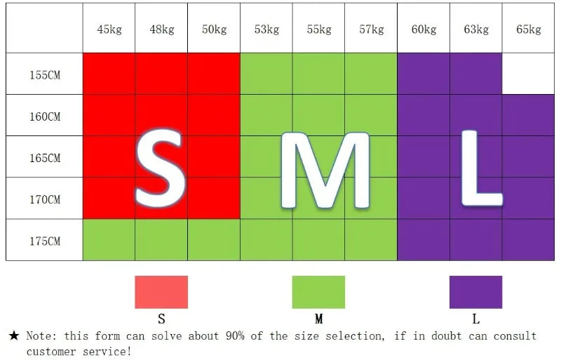 Size chart for Xooie Fit pickleball dress with built-in shorts indicating S, M, and L sizes