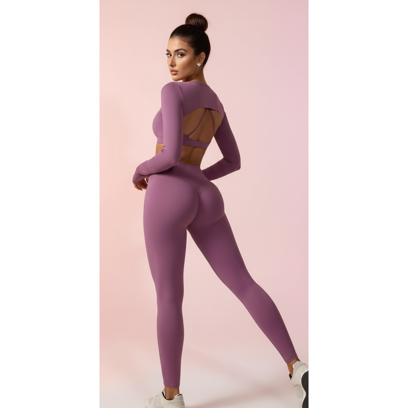 purple 3 piece set back view