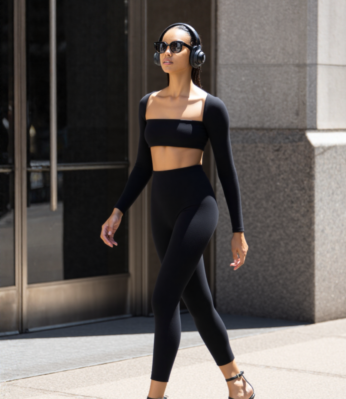 Charm & Alarm Legging Bra & Cover Top 3-Piece Set