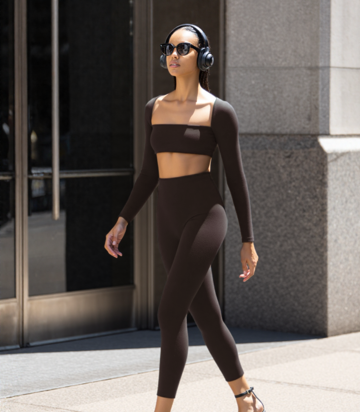 Charm & Alarm Legging Bra & Cover Top 3-Piece Set