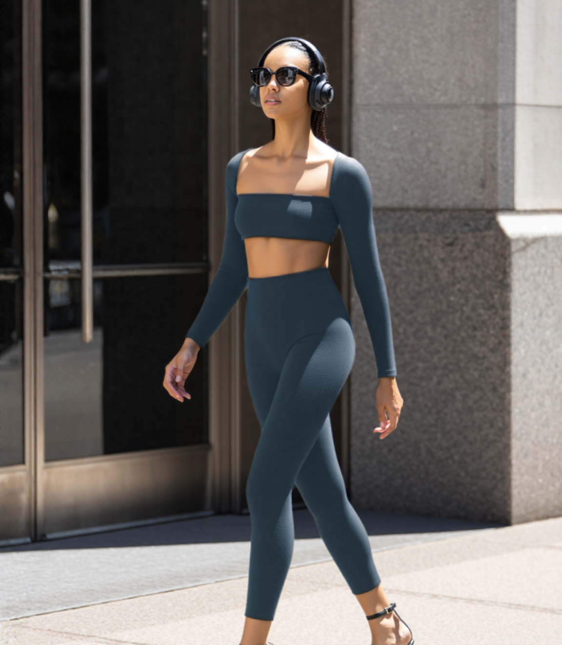 Charm & Alarm Legging Bra & Cover Top 3-Piece Set