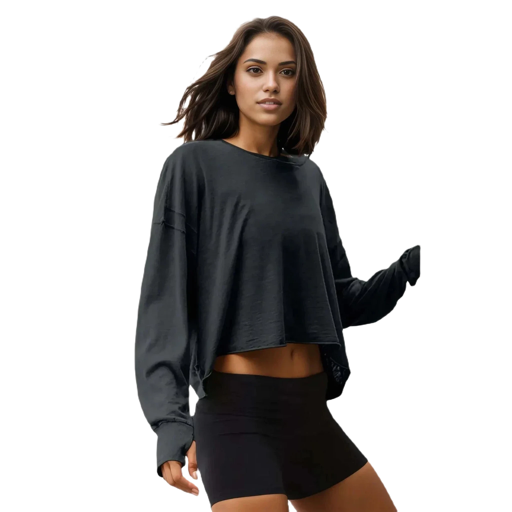 Volley Victorian | Long-Sleeve Baggy Backless Active Top