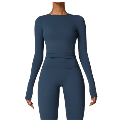 Concealed & Curvy Long-Sleeve Two-Piece Set