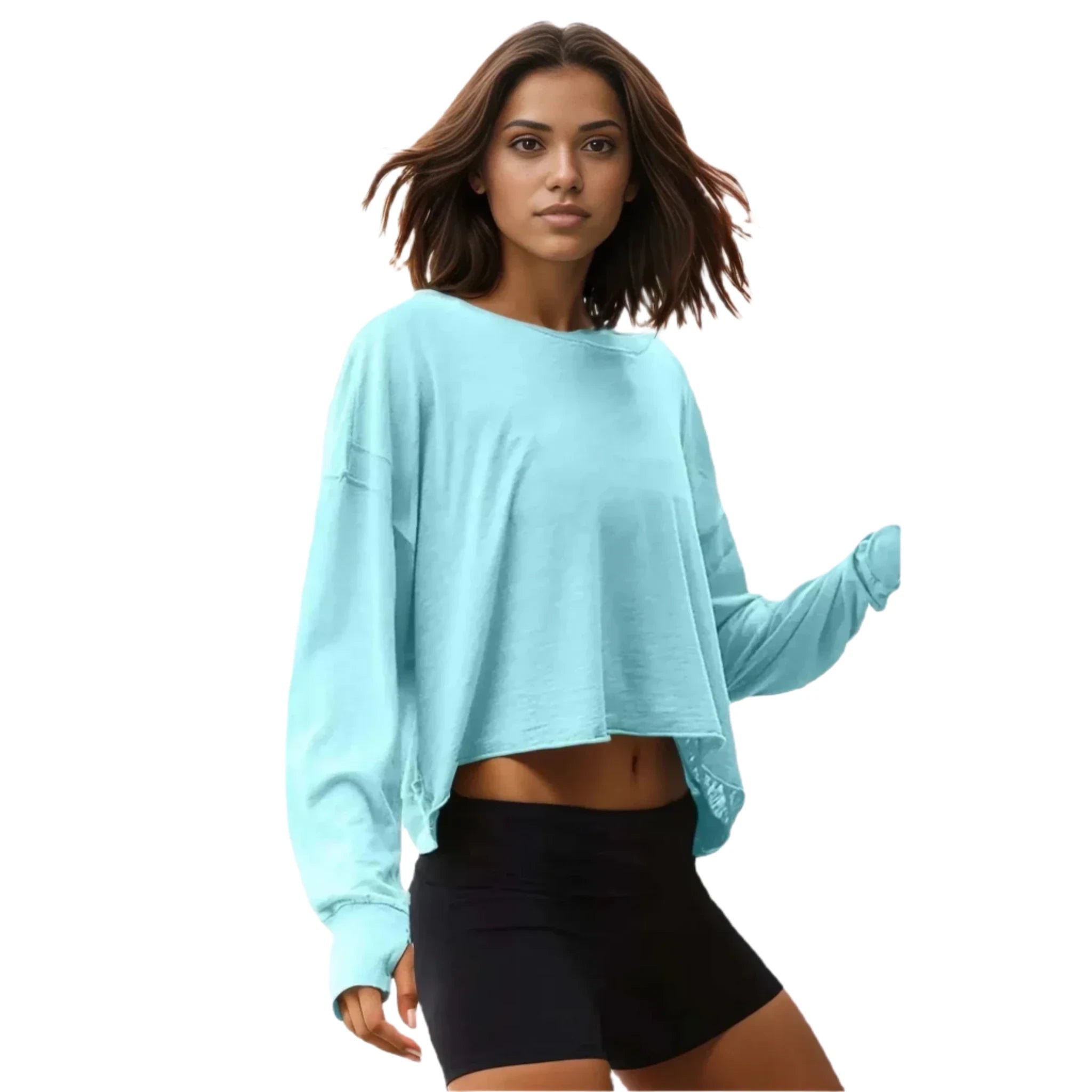 Volley Victorian | Long-Sleeve Baggy Backless Active Top