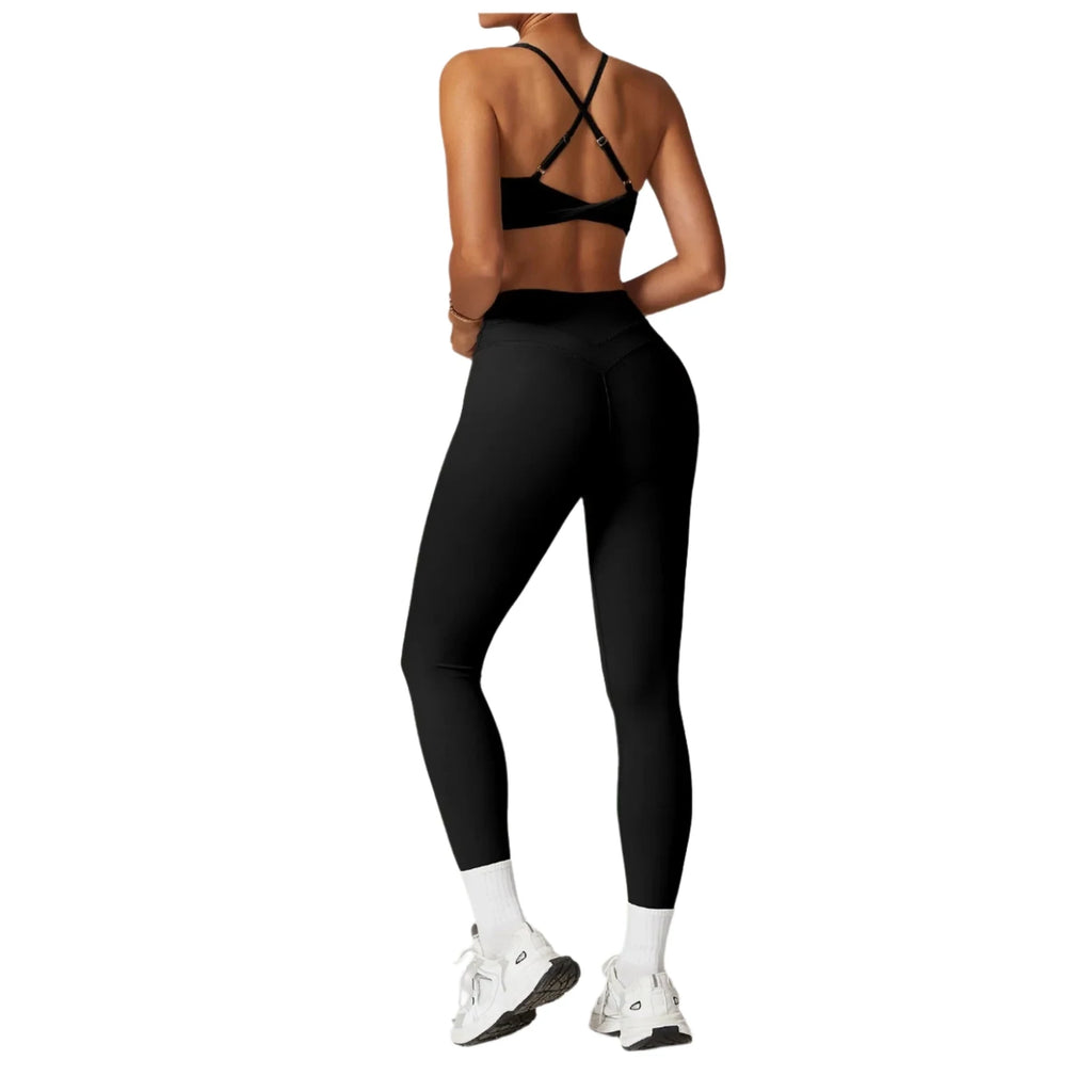Fueled by Coffee, Chaos & Crunches | Bra + Leggings Matching Set