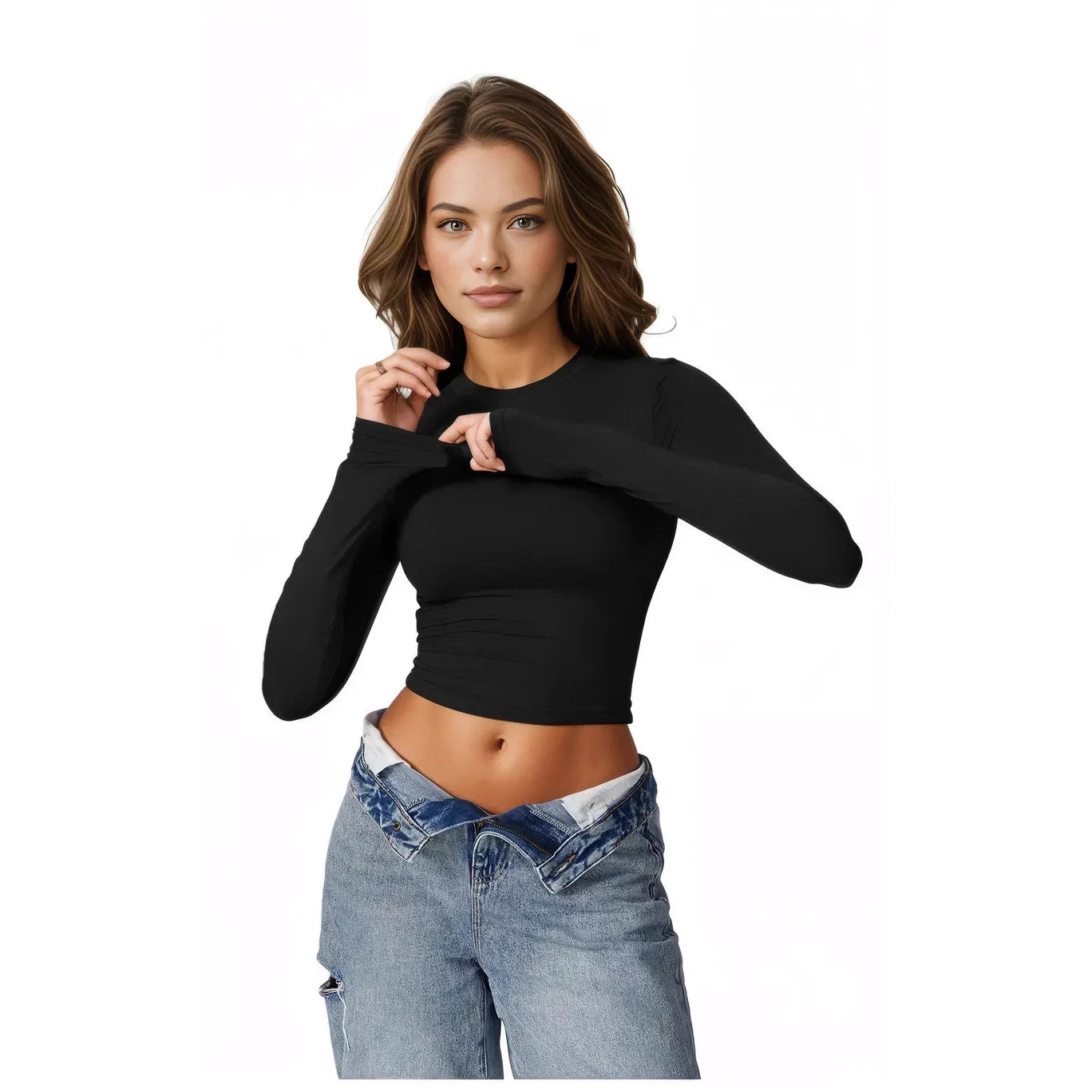 It's Your World Babe Long-Sleeve Fitted Shirt