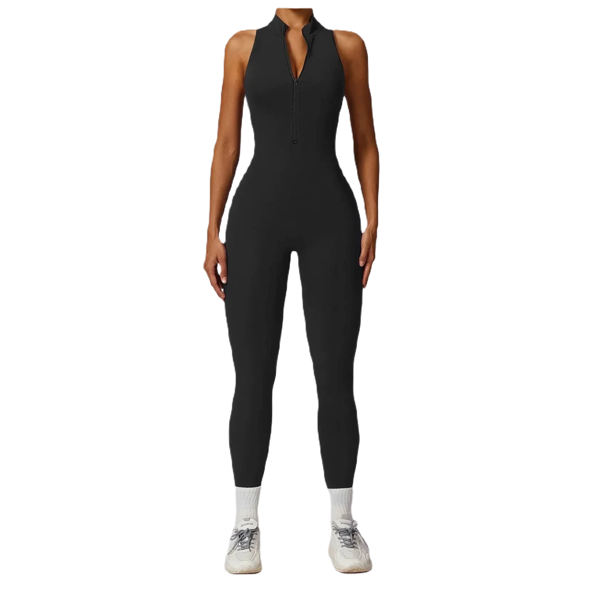 Rep Your Back Yoga Zipper Open-Back Jumpsuit