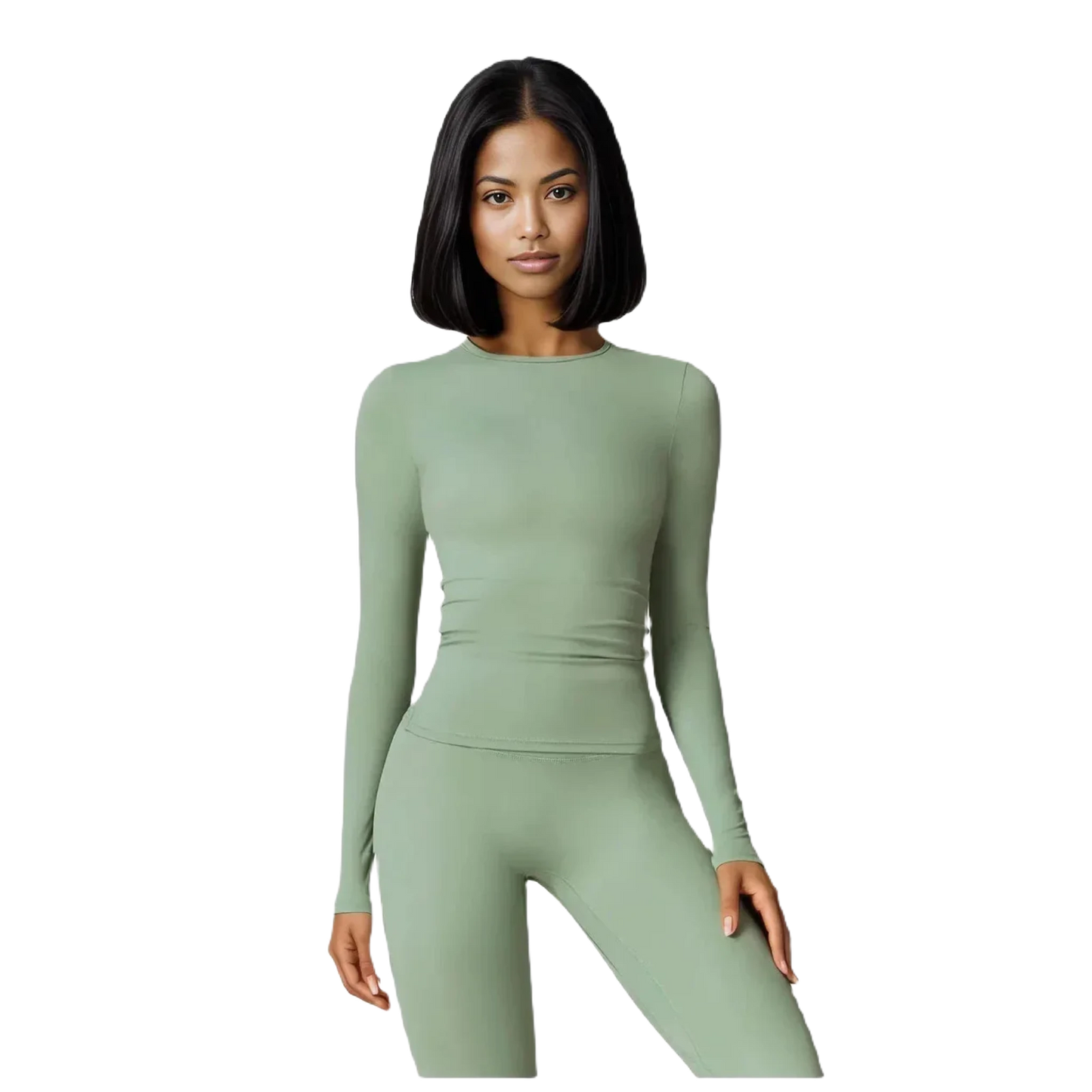 Concealed & Curvy Long-Sleeve Two-Piece Set