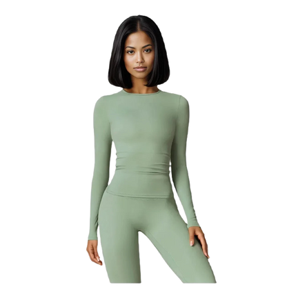 Concealed & Curvy Long-Sleeve Two-Piece Set