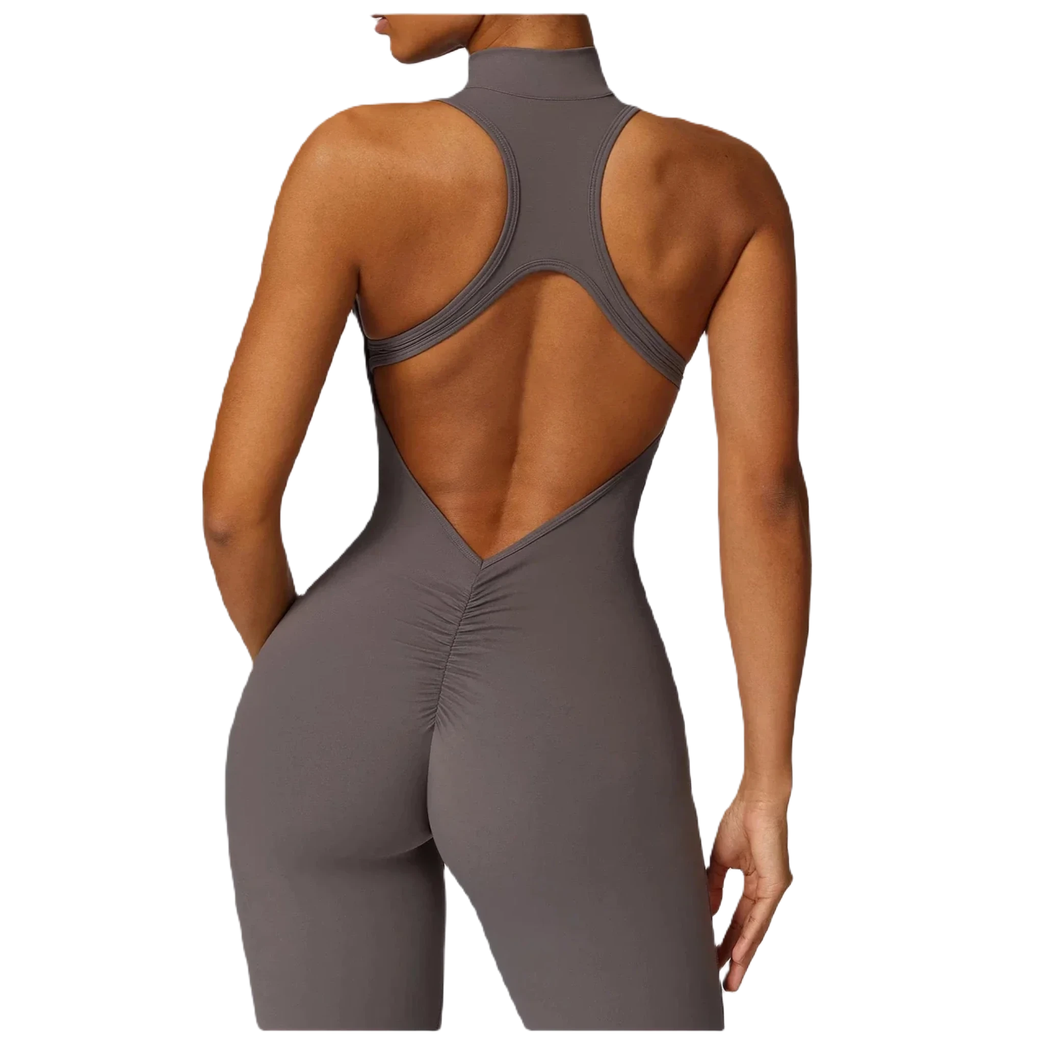 Rep Your Back Yoga Zipper Open-Back Jumpsuit