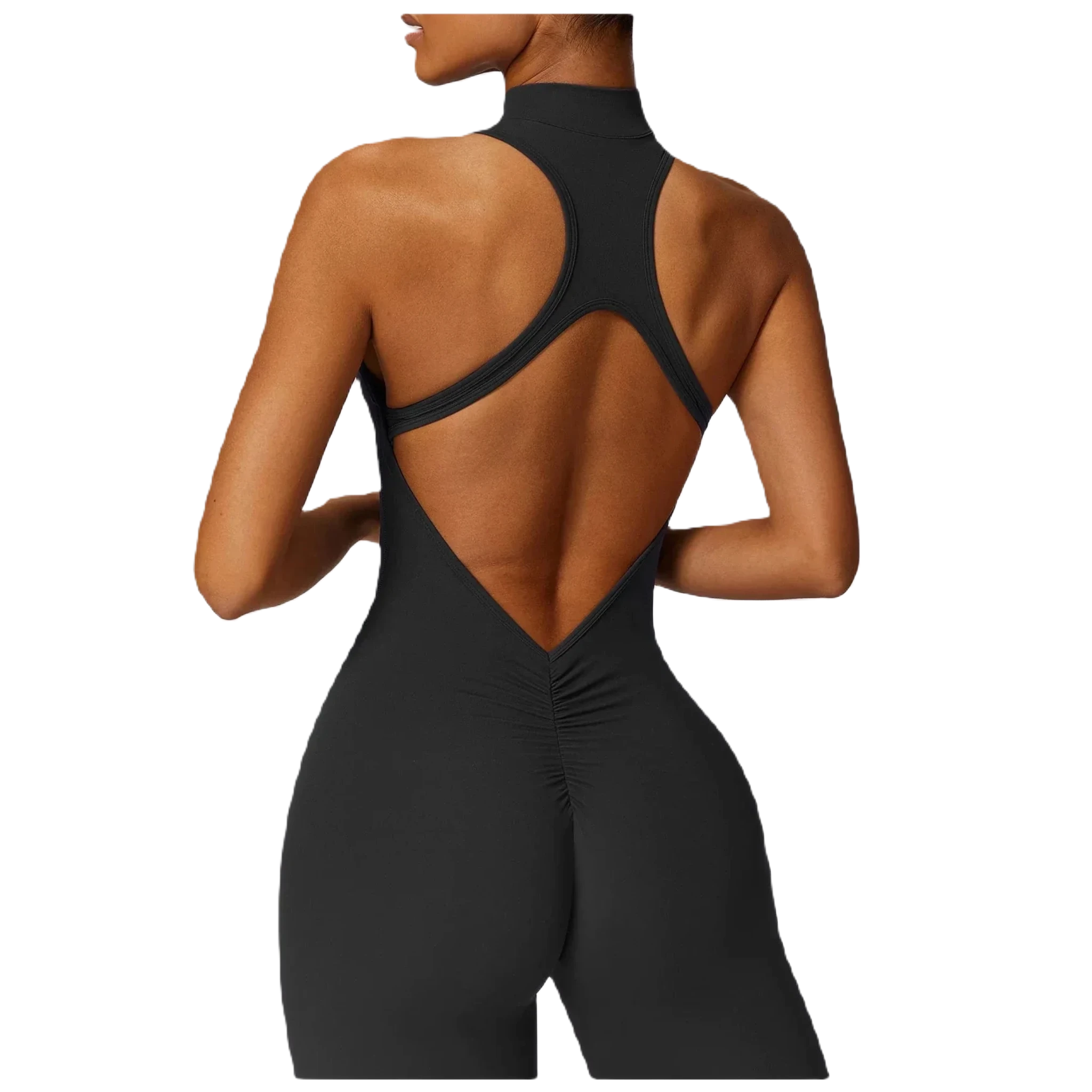 Rep Your Back Yoga Zipper Open-Back Jumpsuit
