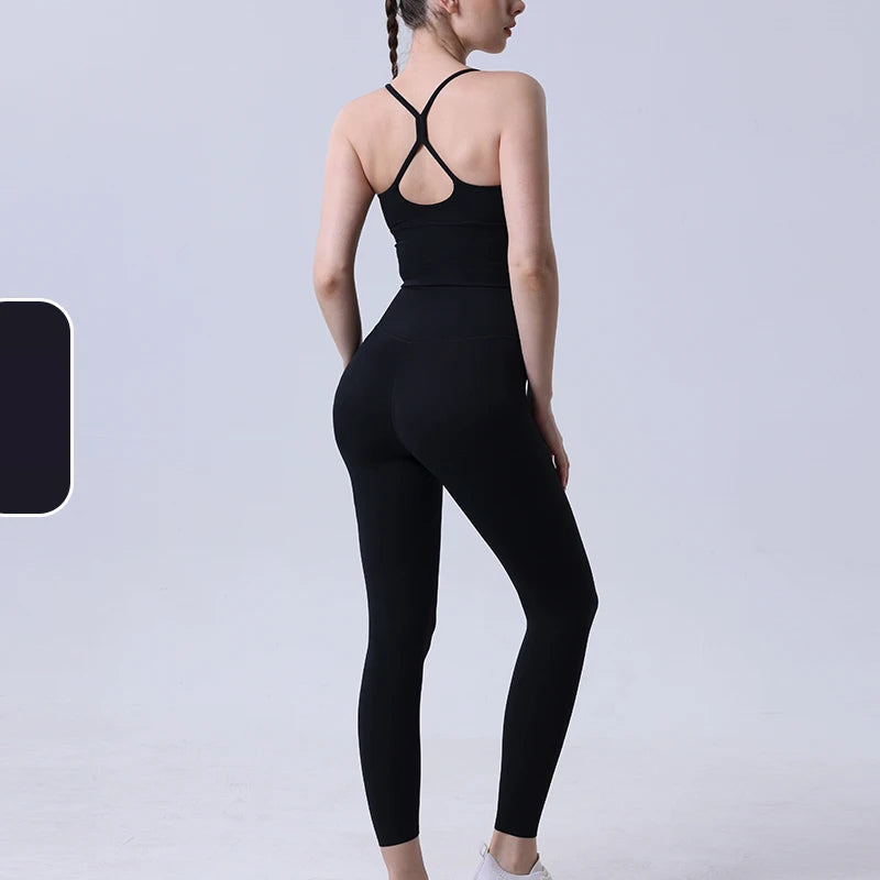 .. Allegedly | Fitted Spaghetti Strap Top + High Waist Leggings