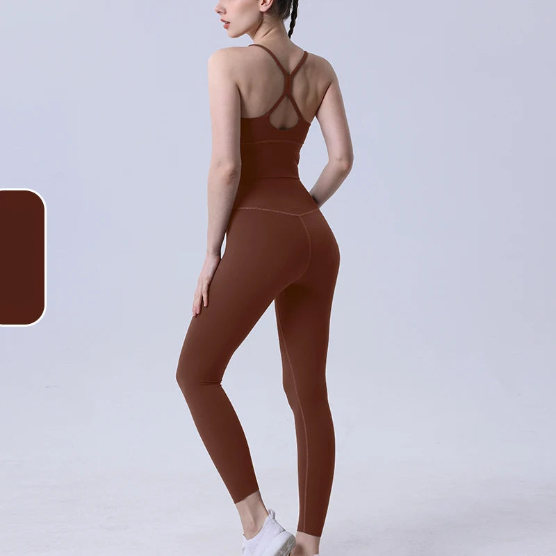 .. Allegedly | Fitted Spaghetti Strap Top + High Waist Leggings