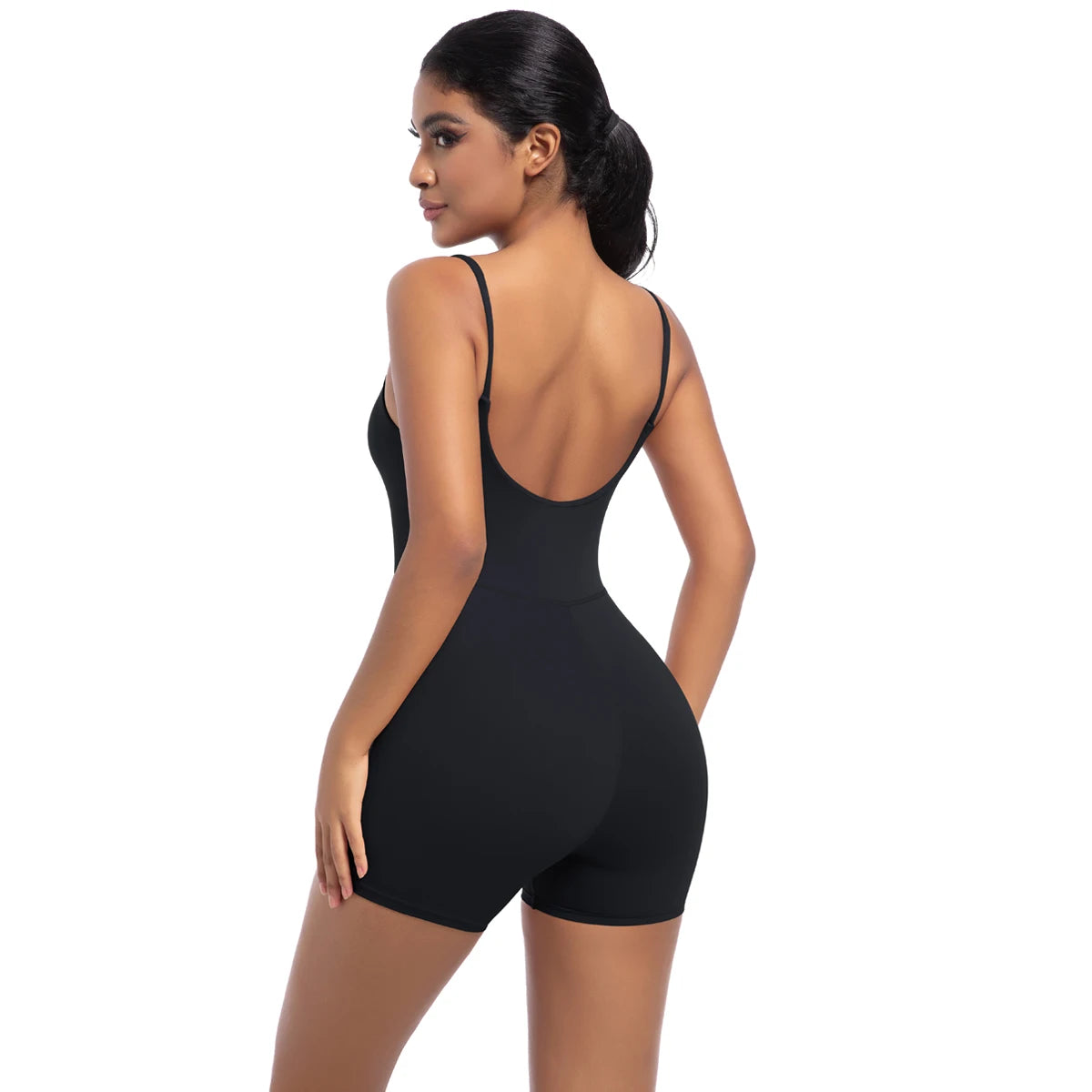 Goodbye, Invisibility | Spaghetti-Strap Bodysuit Shorts One-Piece