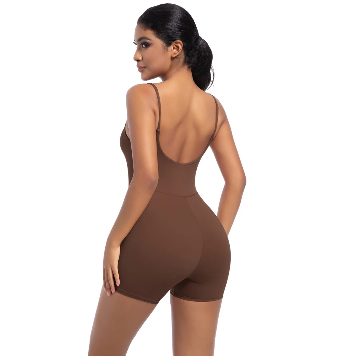 Goodbye, Invisibility | Spaghetti-Strap Bodysuit Shorts One-Piece