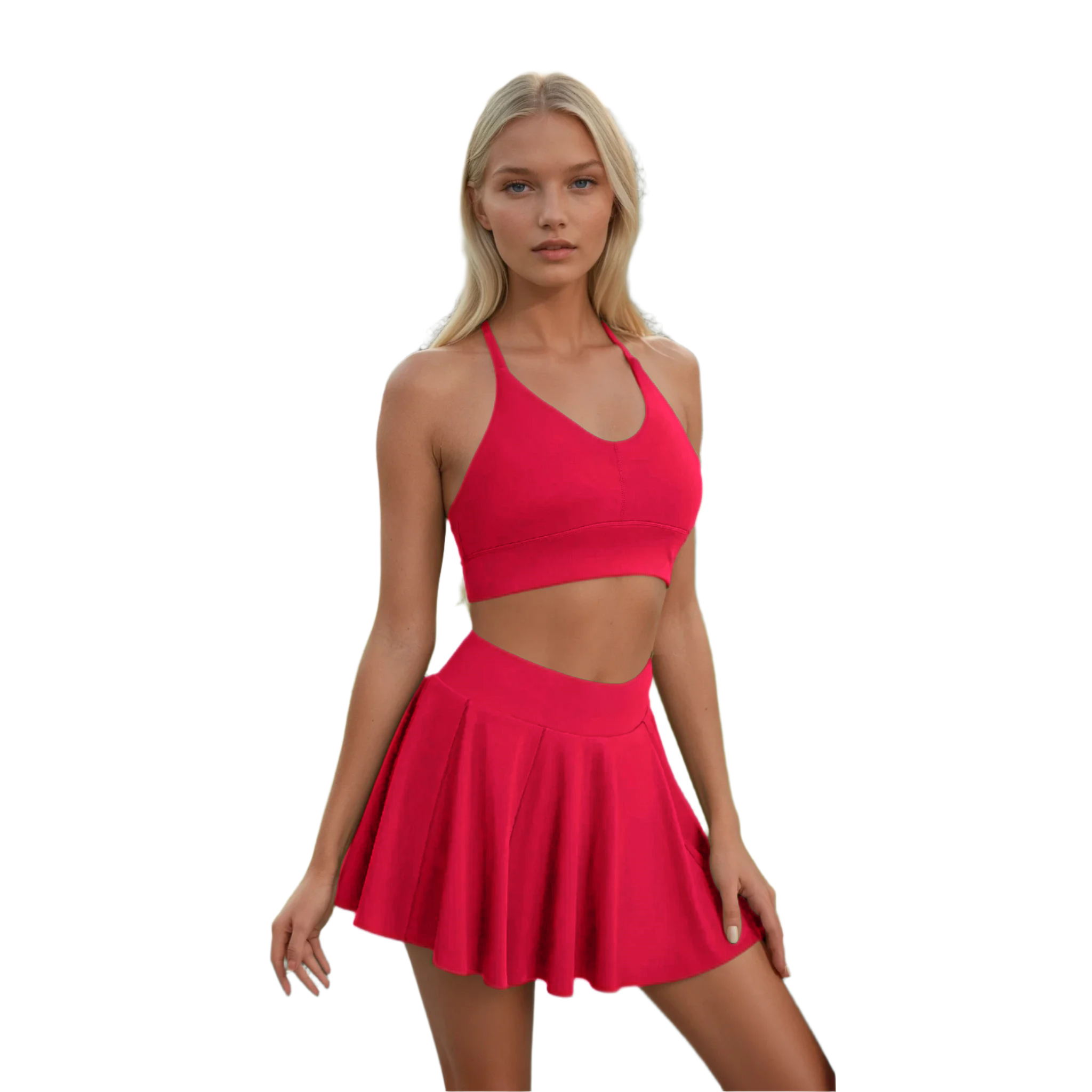 Match Maiden | Sport Bra + Skort w/ Pockets Matching Set