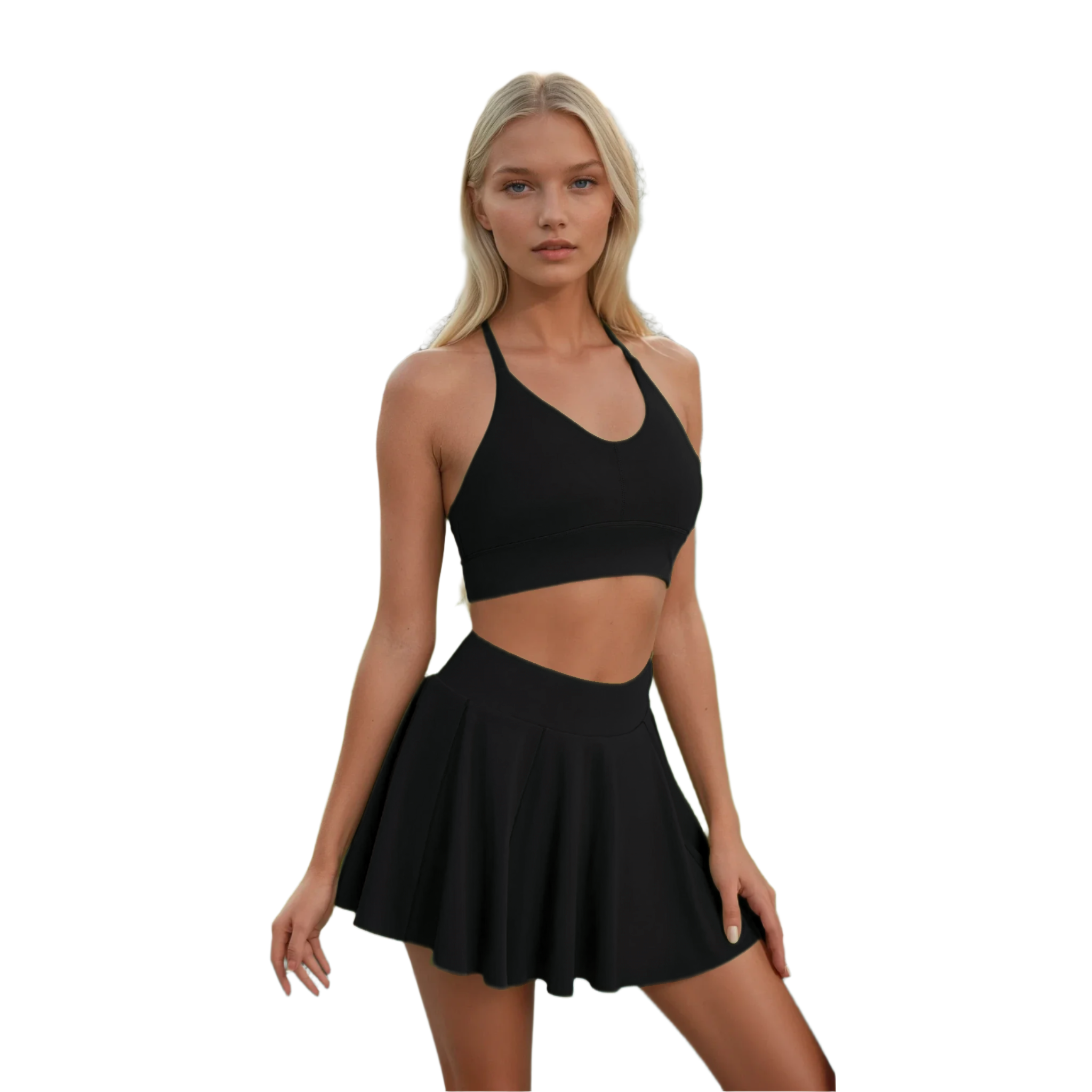 Match Maiden | Sport Bra + Skort w/ Pockets Matching Set