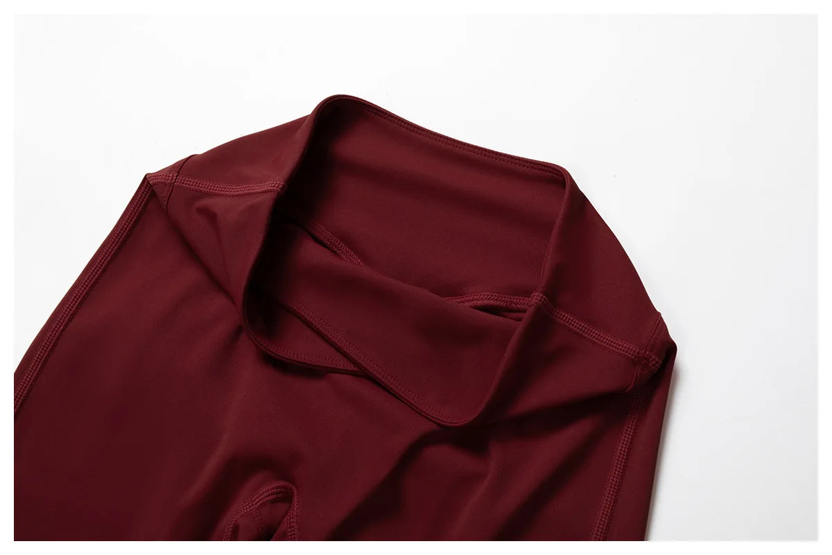 Xooie Fit Maroon Flare Pants from a flare pants and bra workout outfit collection