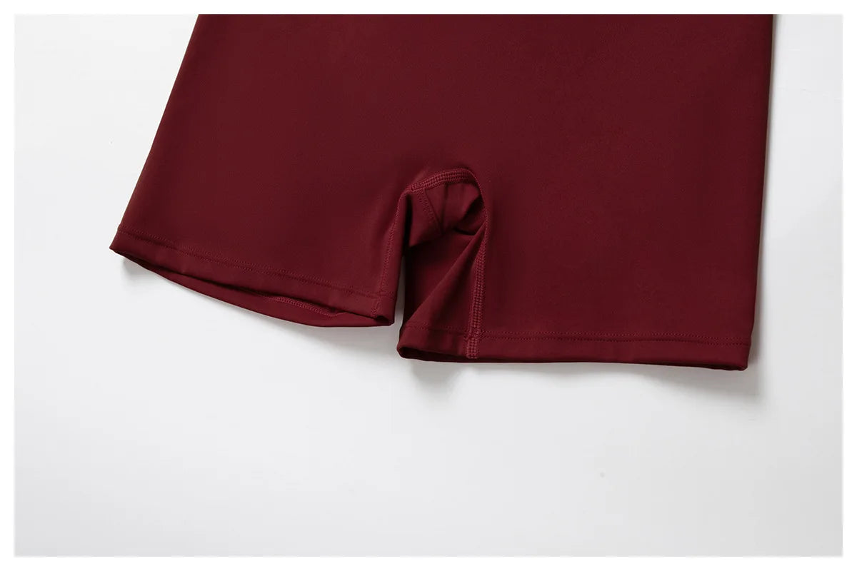 Burgundy flare pants and bra workout outfit featuring a stretchy, comfortable design for active wear