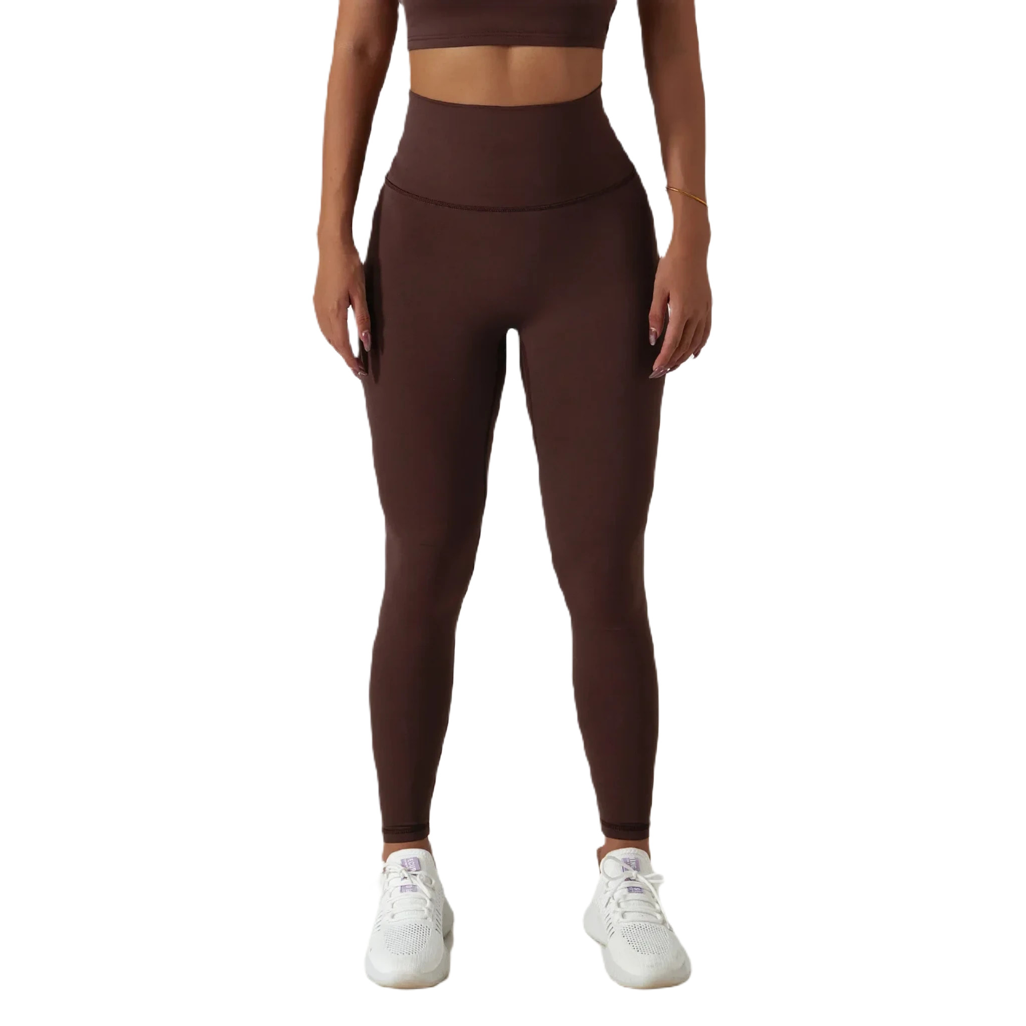 Xooie Fit High Waist Active Leggings in Brown with a Comfortable and Stylish Fit