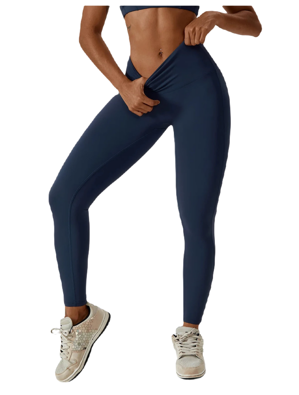 Xooie Fit high-waisted active leggings in navy blue designed for comfort and flexibility during workouts
