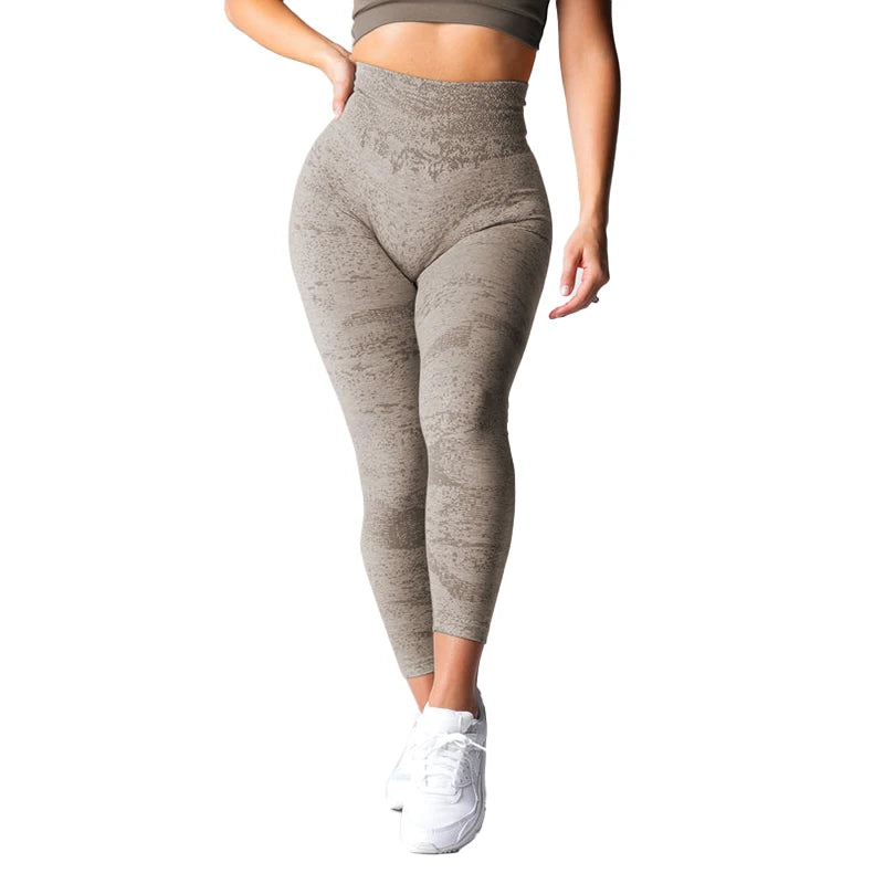 Xooie Fit high waisted seamless leggings in taupe designed for comfort and style