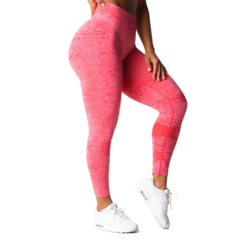 Xooie Fit high waisted seamless leggings in vibrant pink designed for comfort and style