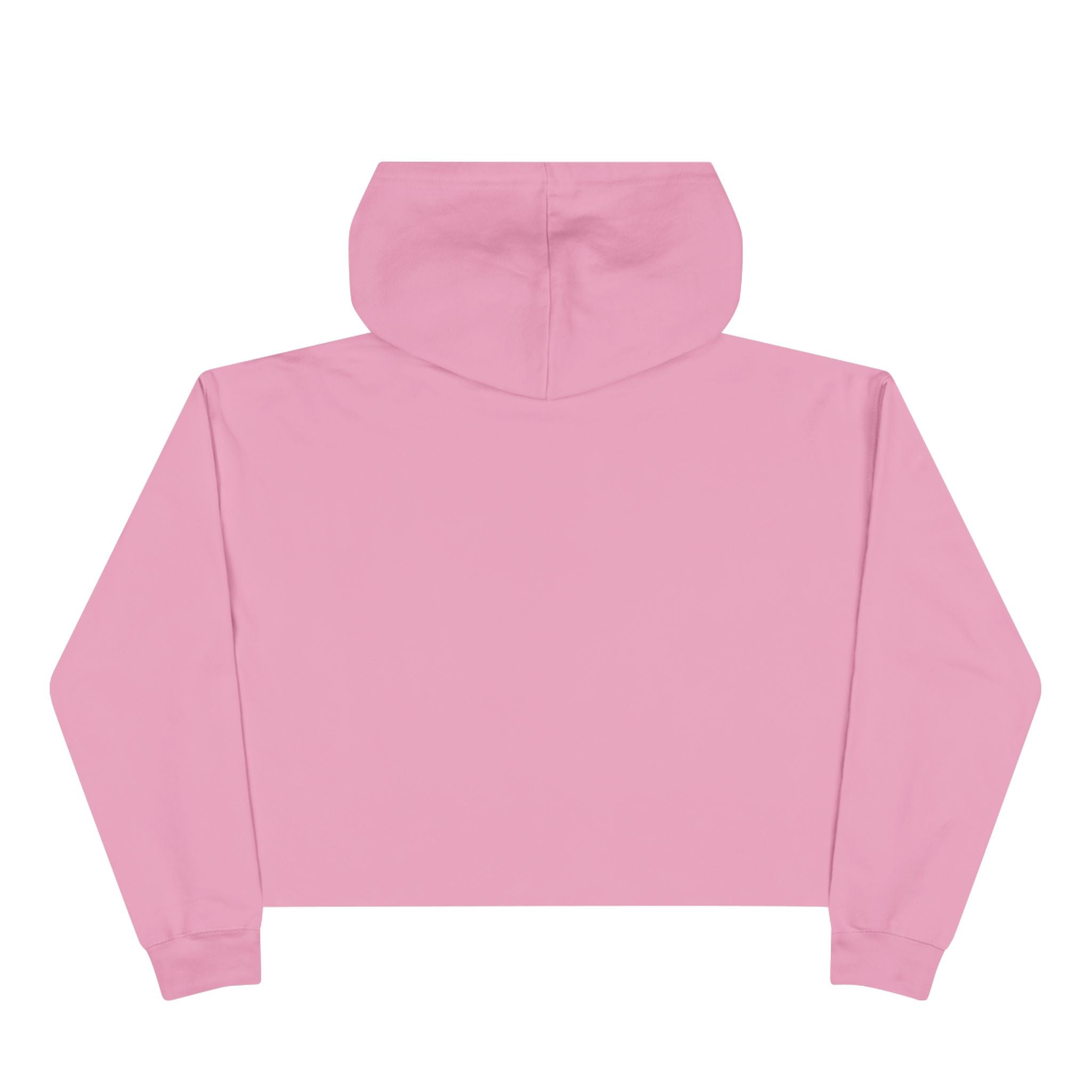 Light pink crop active hoodie with pullover hood and front pocket