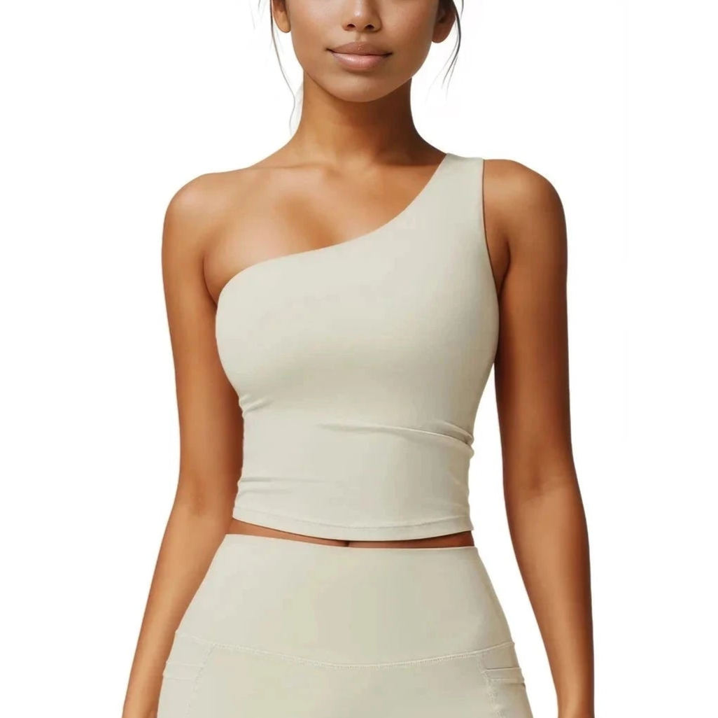 Tone Twirl Single Shoulder Top