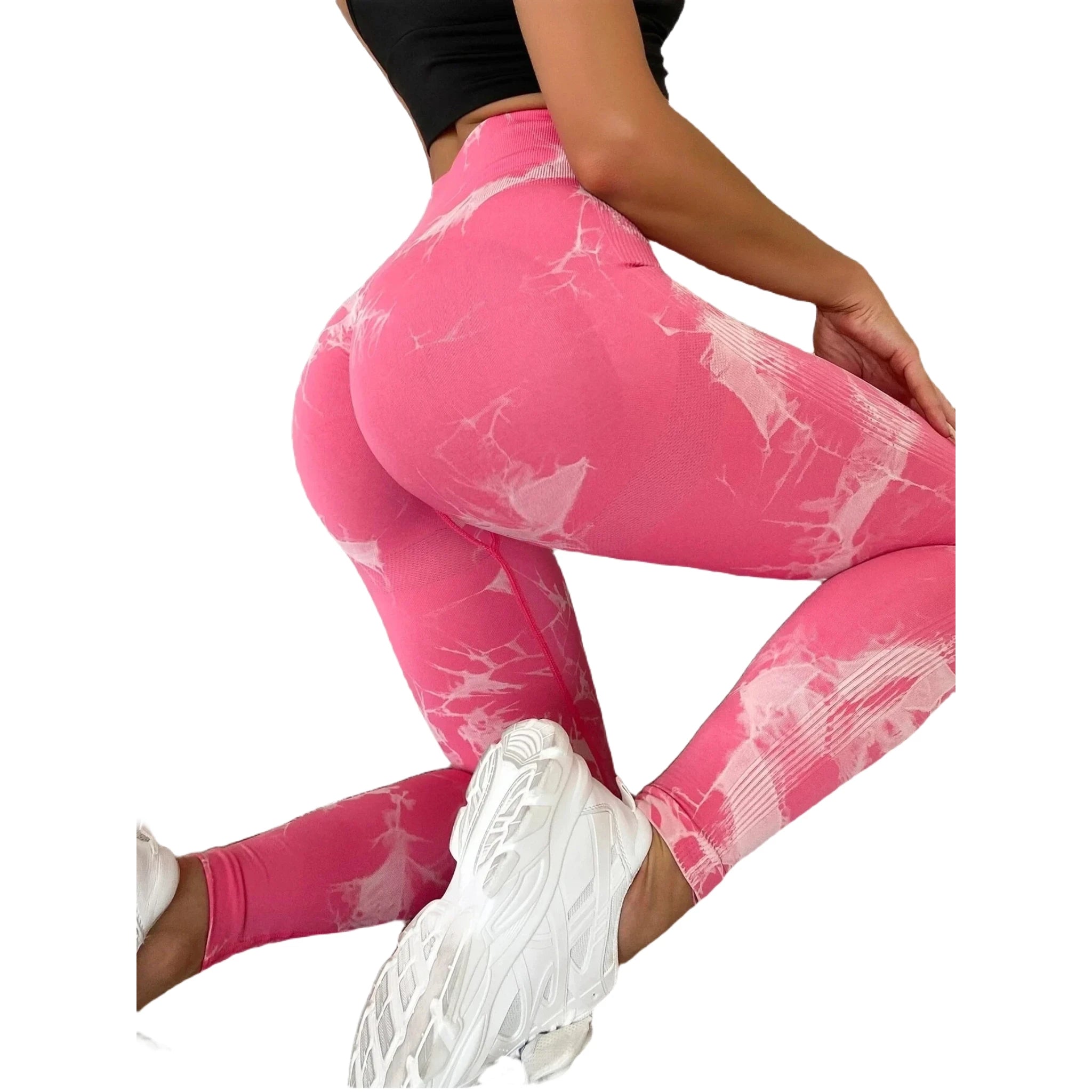 Xooie Fit pink active leggings with a stylish design for comfortable workouts and everyday wear.