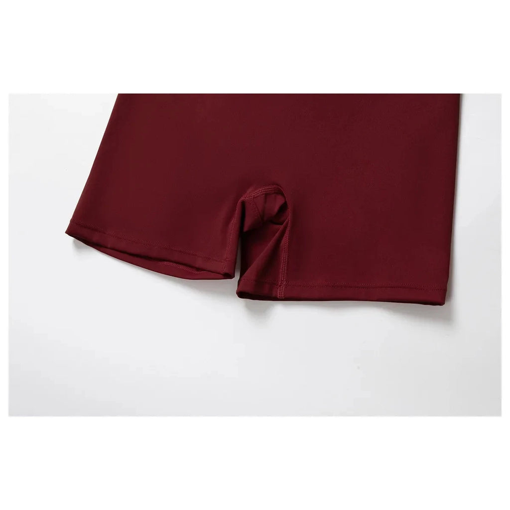 Xooie Fit Burgundy Sports Bra and Shorts Set for Comfortable Activewear
