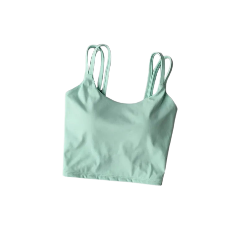 Xooie Fit Stylish Fitness Bra in Mint Green with Strappy Design for Comfortable Workouts