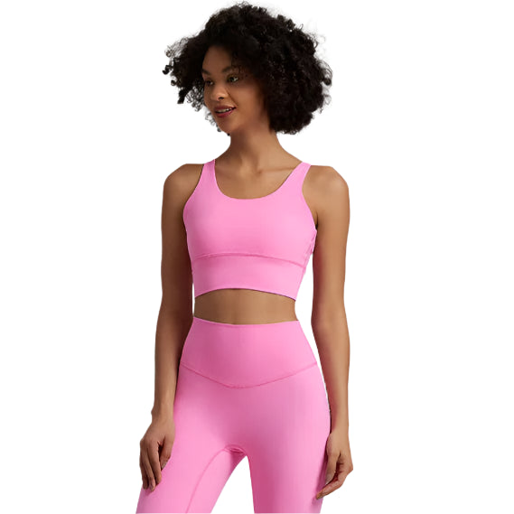 Xooie Fit Unique Back Design Sports Bra in Pink for Comfort During Workouts