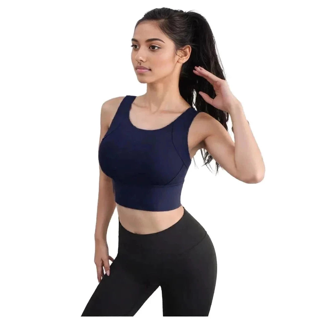 Xooie Fit Women's Activewear Top in Navy Blue for Comfort and Style during Workouts
