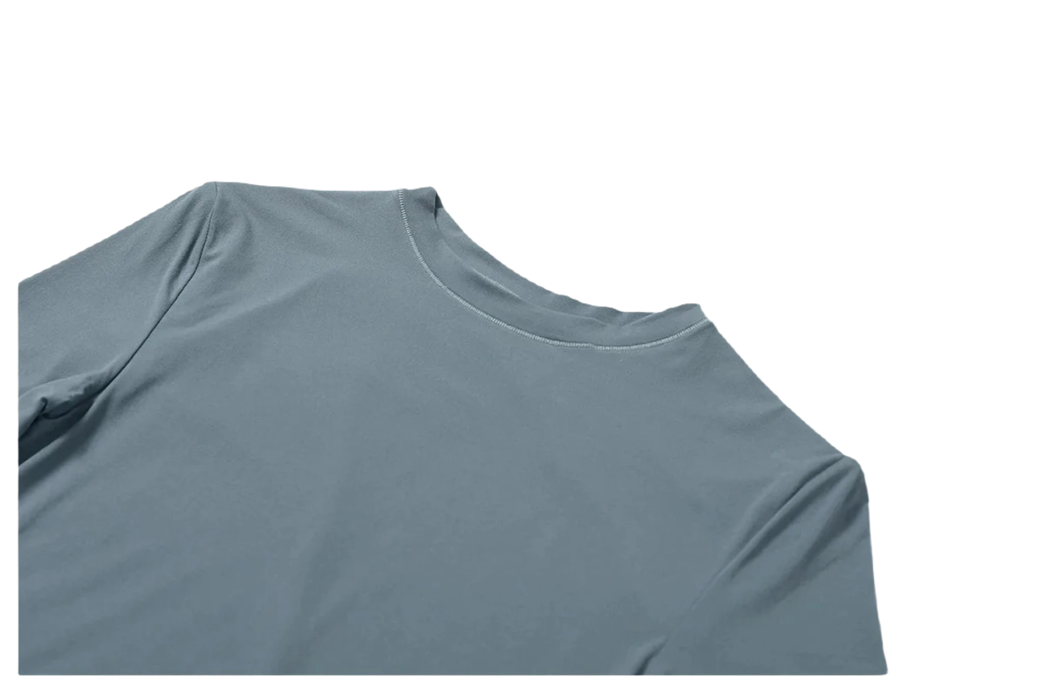 Xooie Fit women's fitted workout top in soft blue fabric for comfortable exercise