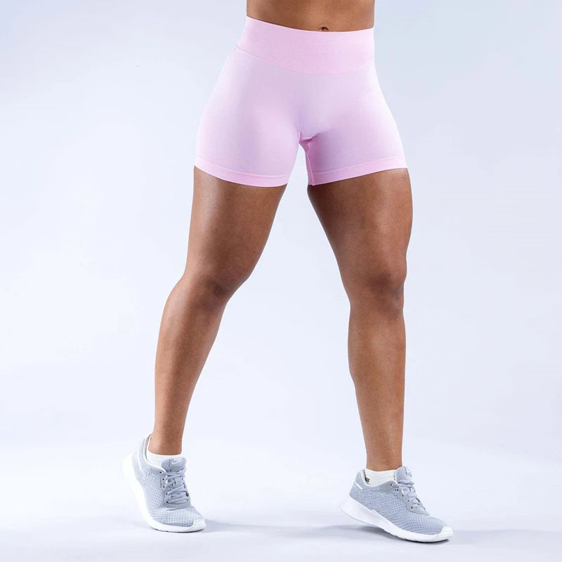 Xooie Fit women's high intensity shorts in pink for active workouts and comfortable movement