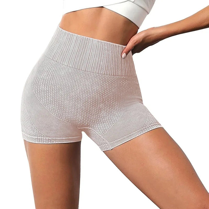 Xooie Fit women's high-waisted active shorts in light color for comfortable workouts and athletic activities