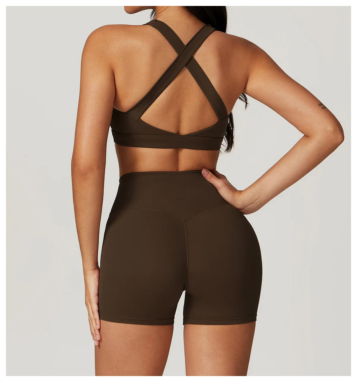 Fresca Fabulous | X-Back Active Bra + Shorts Matching Set