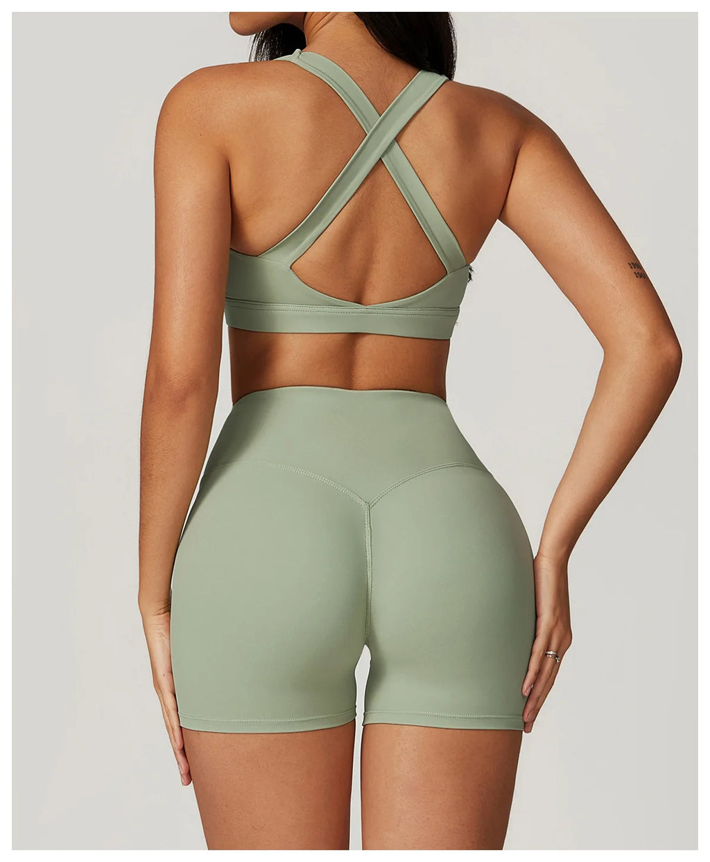 Fresca Fabulous | X-Back Active Bra + Shorts Matching Set