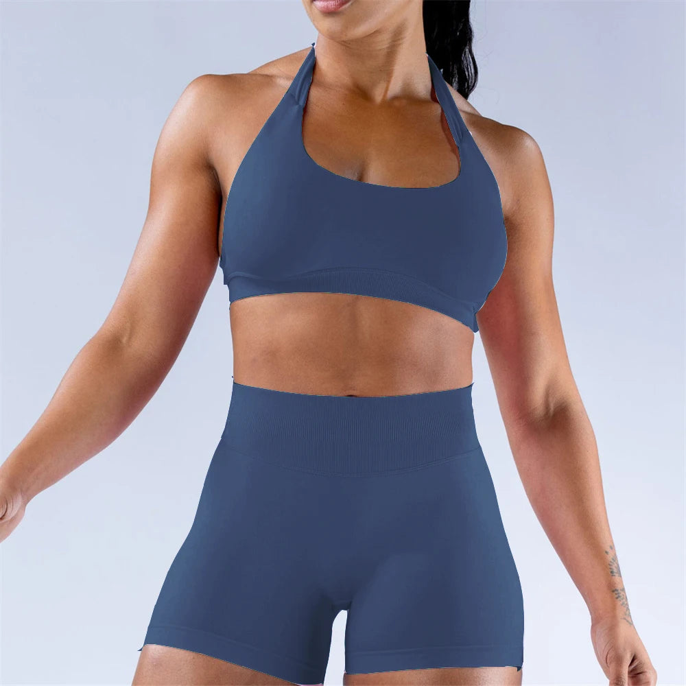 Xooie Fit women's fitted activewear set featuring high-waist performance shorts for comfort and style