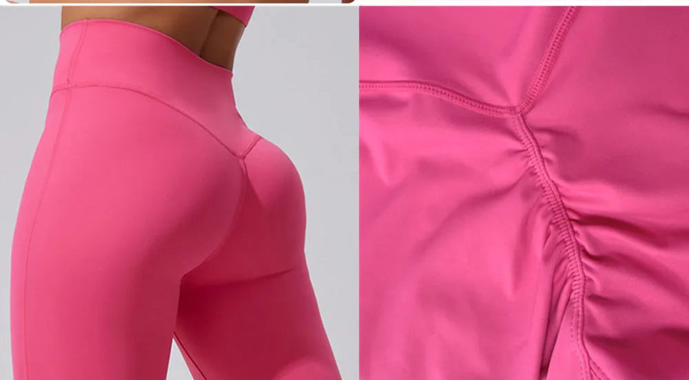 Xooie Fit High Performance Leggings for Women in Pink with Butt-Lifting Design and Smooth Fabric