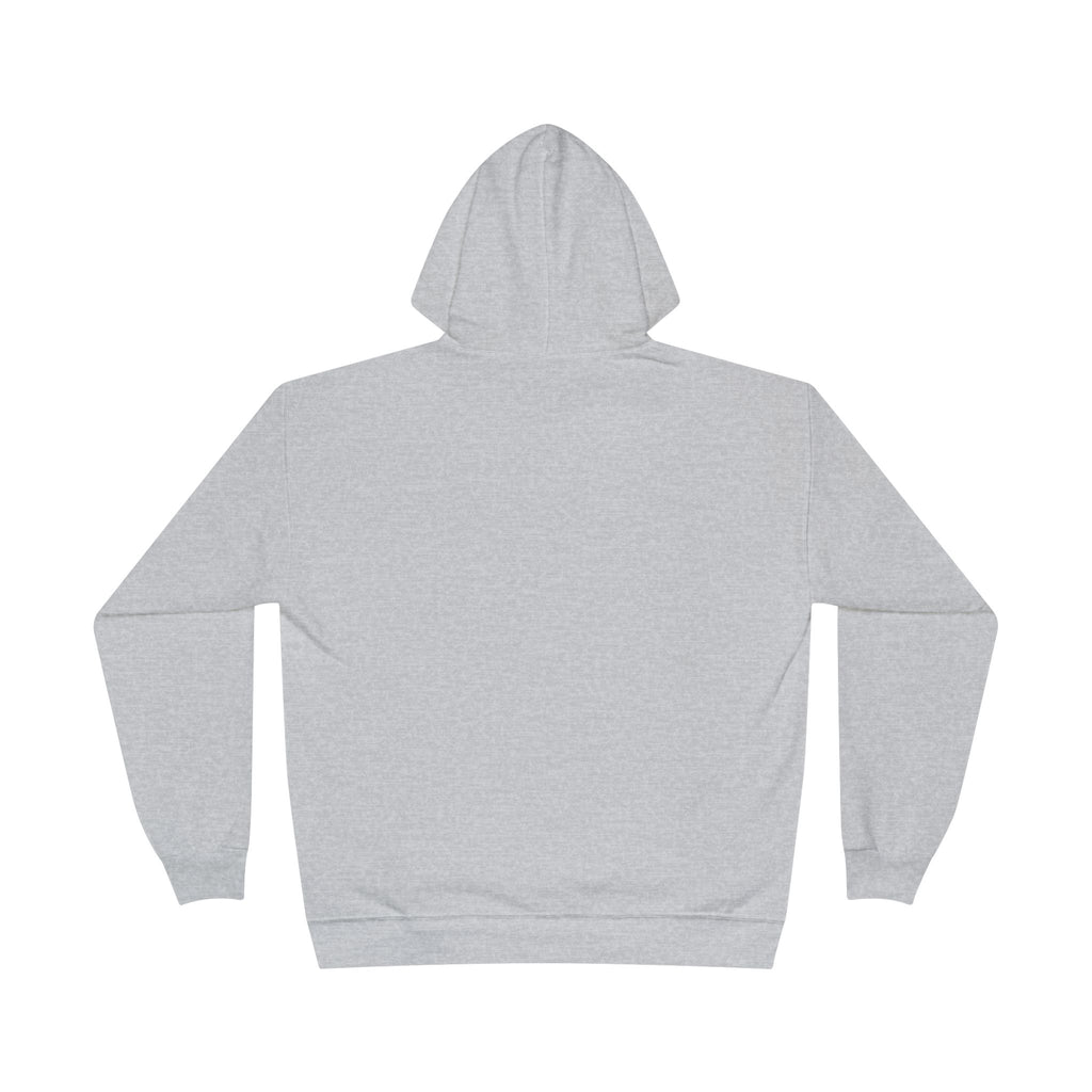 Light gray fleece-lined pullover hoodie, back view, no visible front graphic
