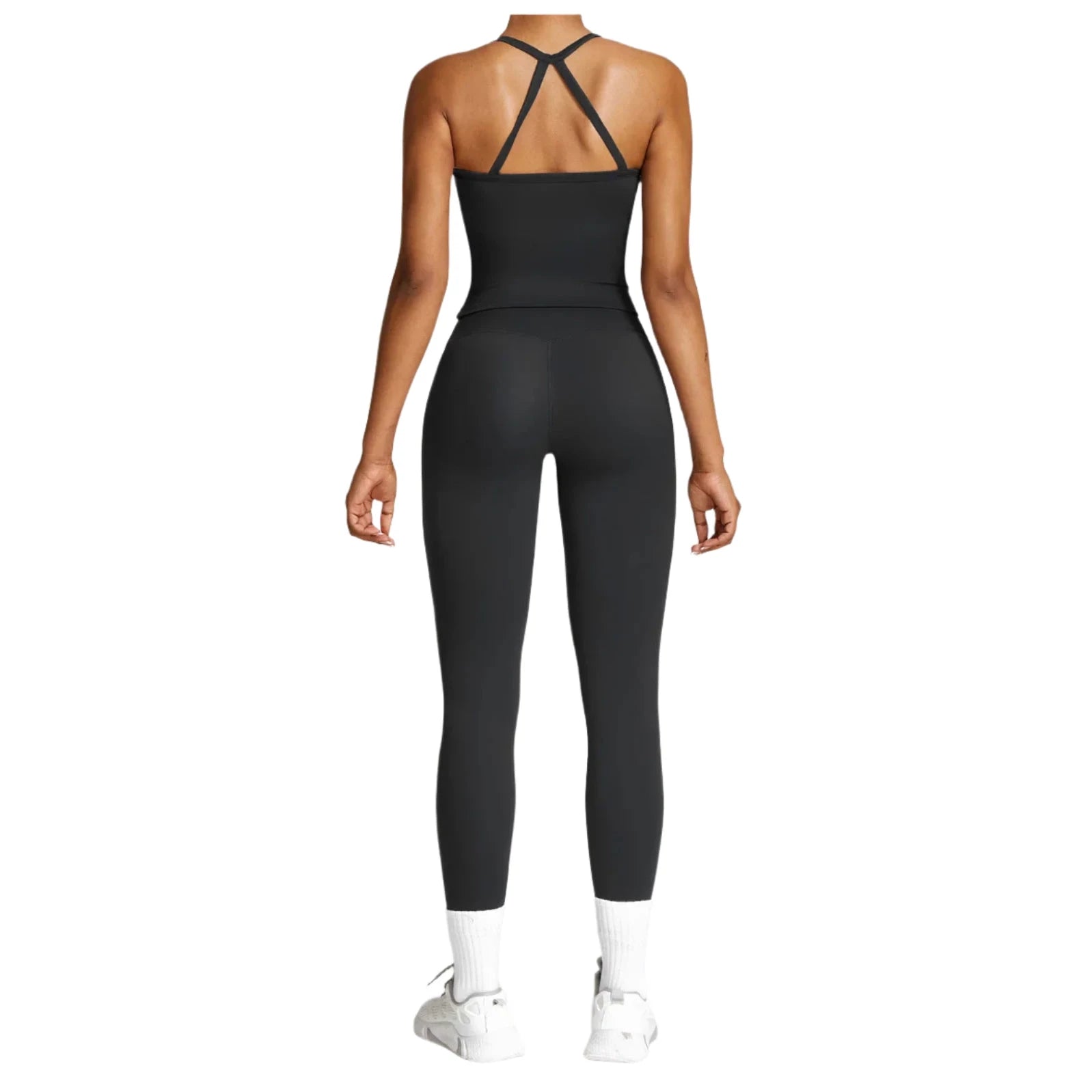 Xooie Fit women's activewear set featuring a stylish cross-back design for comfortable workouts