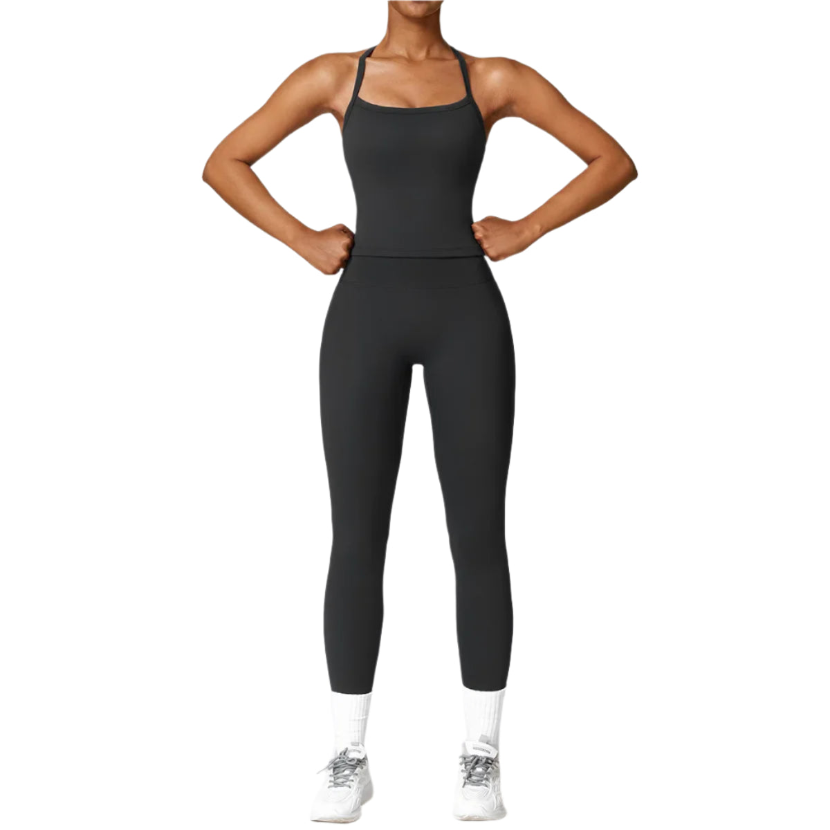 Xooie Fit women's activewear set in black with sleek design for optimal comfort and performance